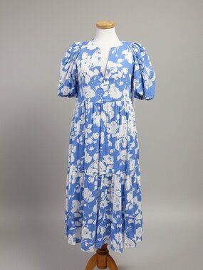 Hyacinth House blue and white floral dress, size XS, NEW WITH TAGS!